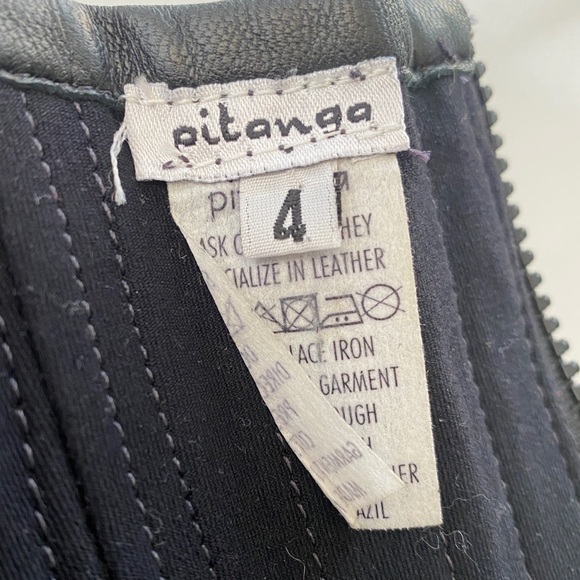 Black Leather lace-up Bodice - Picture 6 of 6